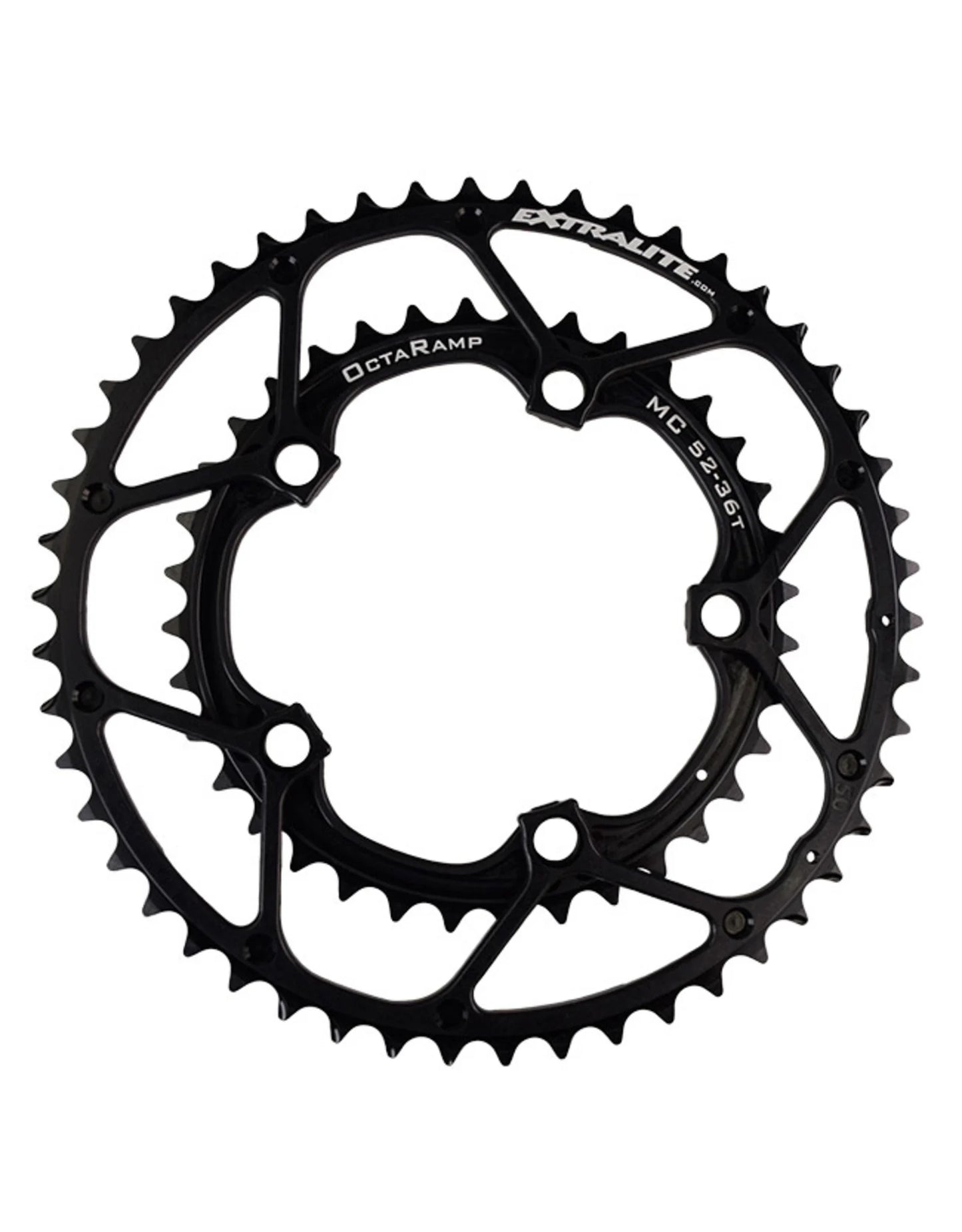 Extralite RC2 Octaramp Road Chainrings 50/34, 5-bolt, 110 BCD